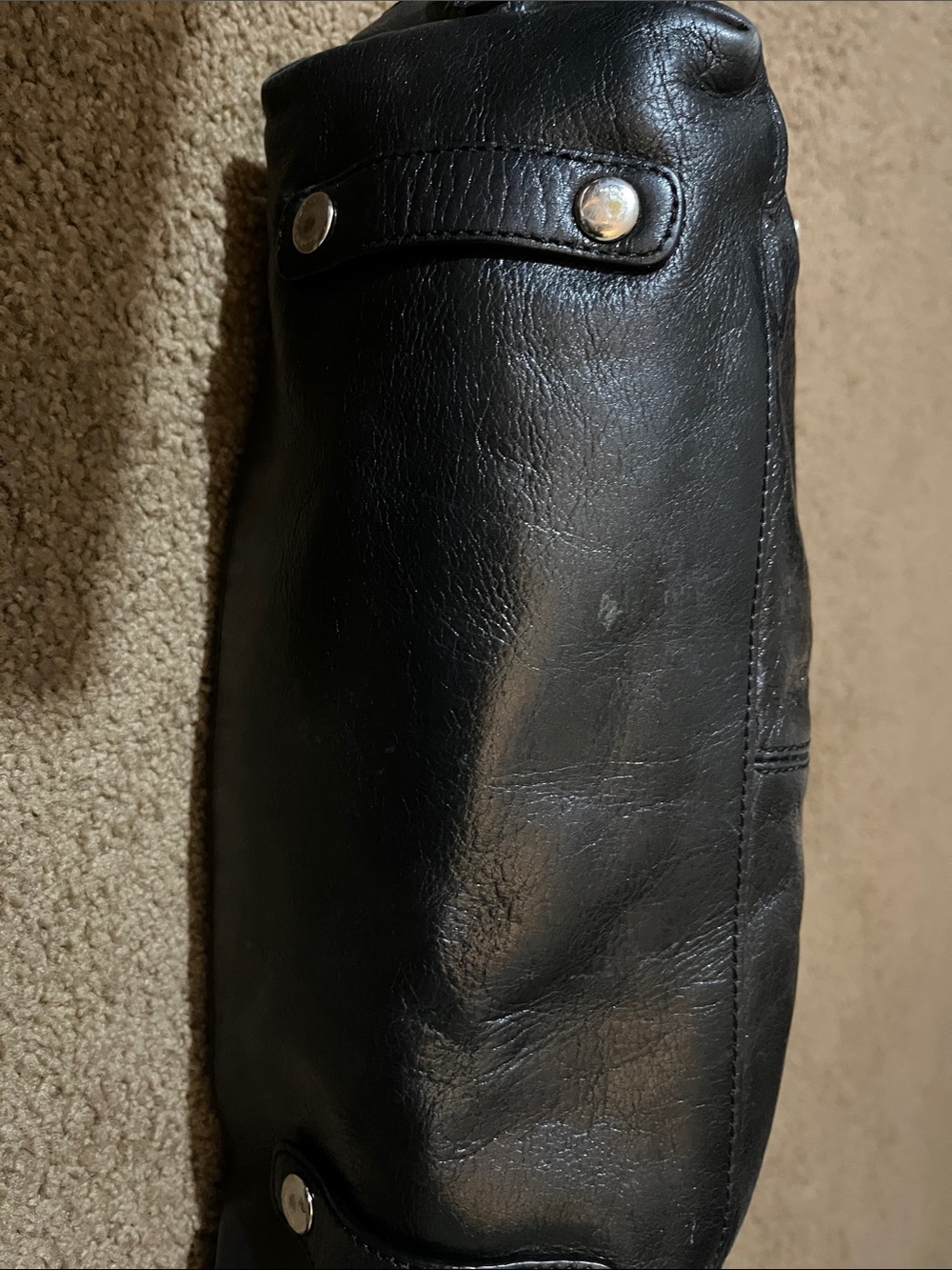 Coach Black Leather Shoulder Satchel with Silver Hardware - Picture 5 of 9